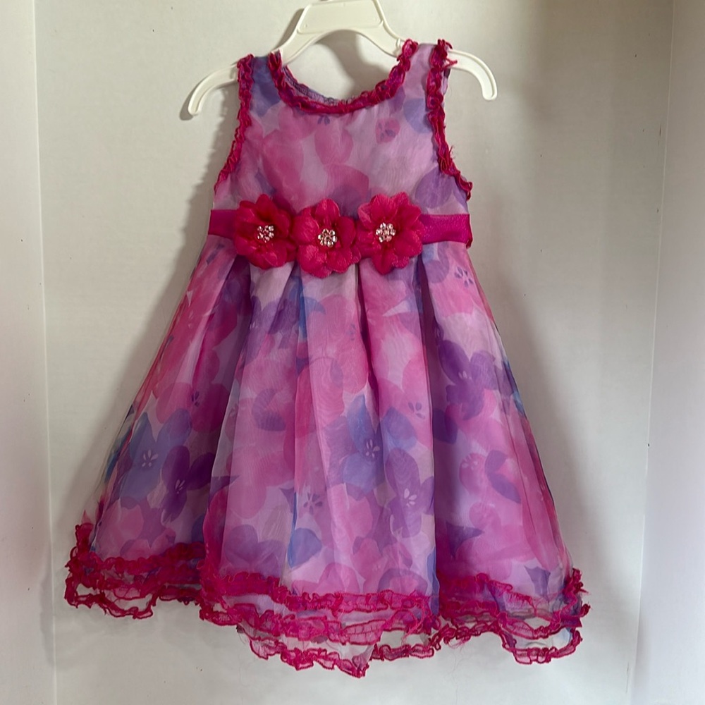 Nannette girl pink floral dress size 3t